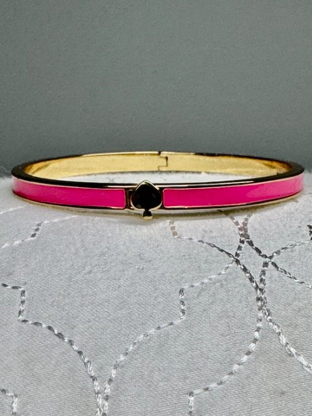 Kate Spade Pink Bangle Bracelet, Pink and Gold